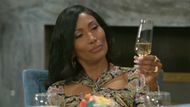 Beyond the Gates: Leslie sits where she can be seen at the Country Club | Image: CBS